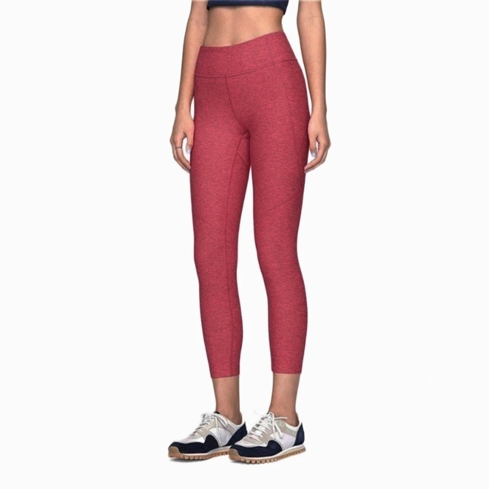 Outdoor Voices Barbie Pink Mid-Rise 7/8 Ankle Cropped Workout Athletic Leggings